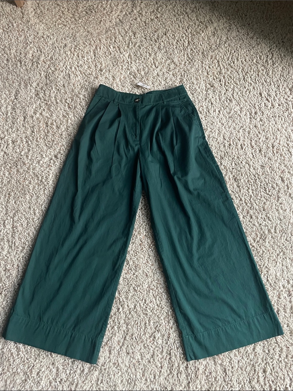 Loft Wide Leg Women’s Pants in Dark Green